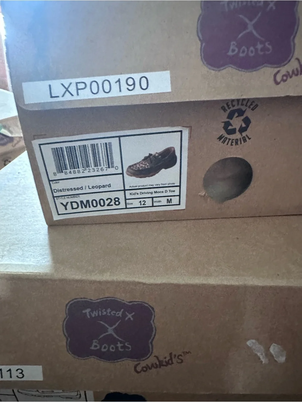 Twisted X Brown Leopard Print Casual Lace-Up Shoe